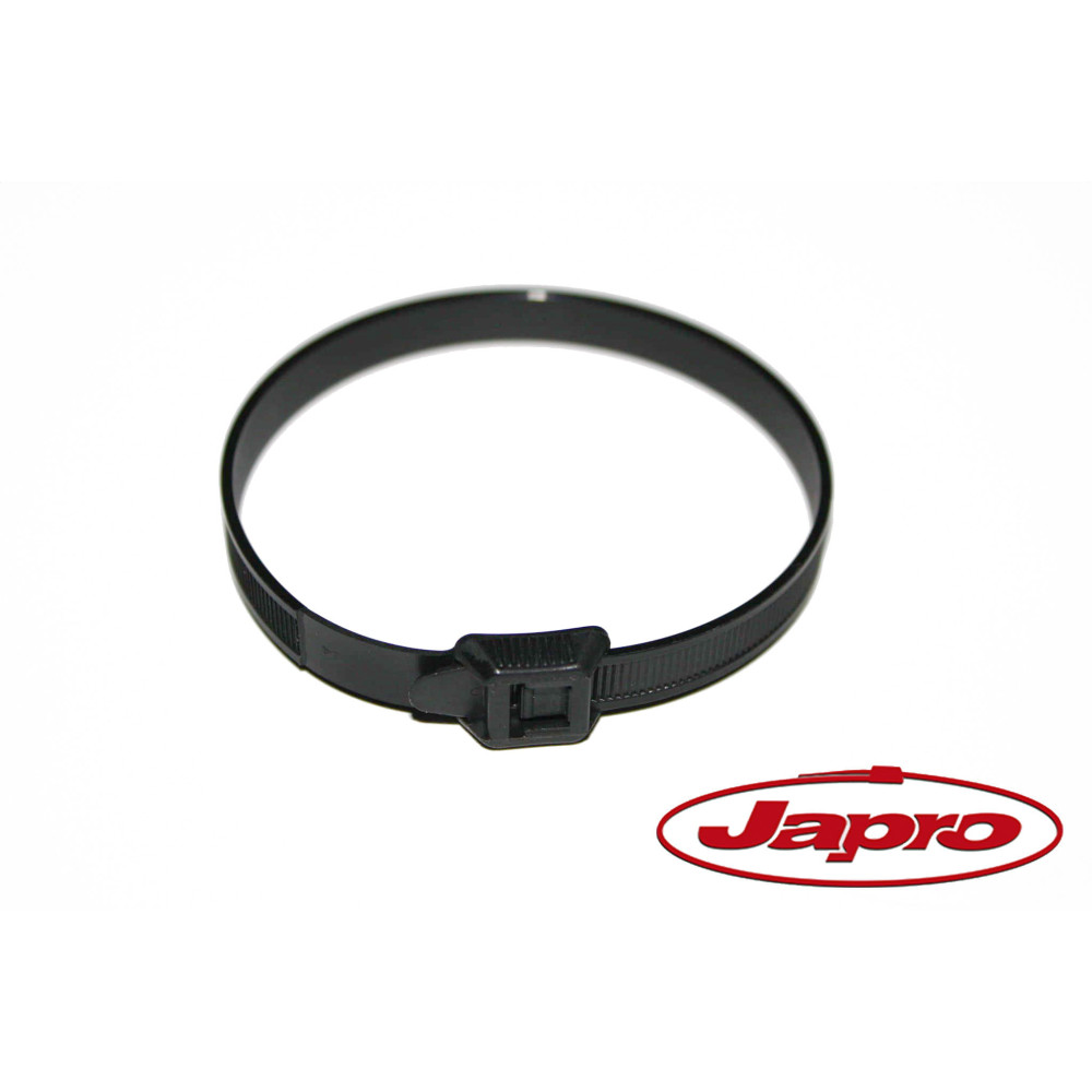 Opaska zaciskowa z płaskim zamkiem  390/9.0 czarna