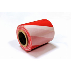 Folia ostrzegawcza biało - czerwona